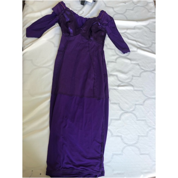 Laura Byrnes Monica purple wiggle pinup midi dress - Picture 8 of 9